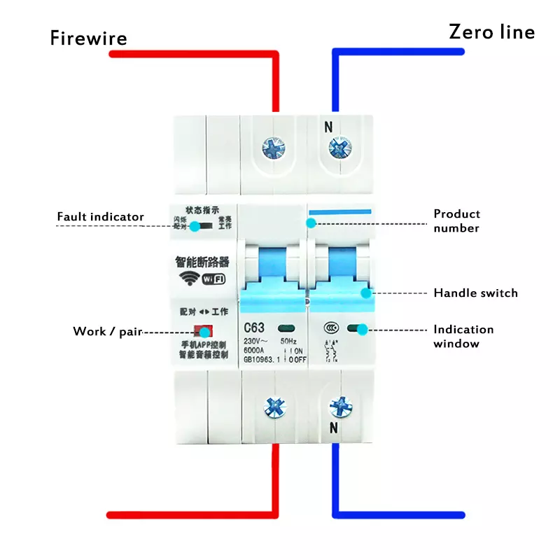 Tuya Smart - Smart 4-Pole Mini Circuit Breaker with
