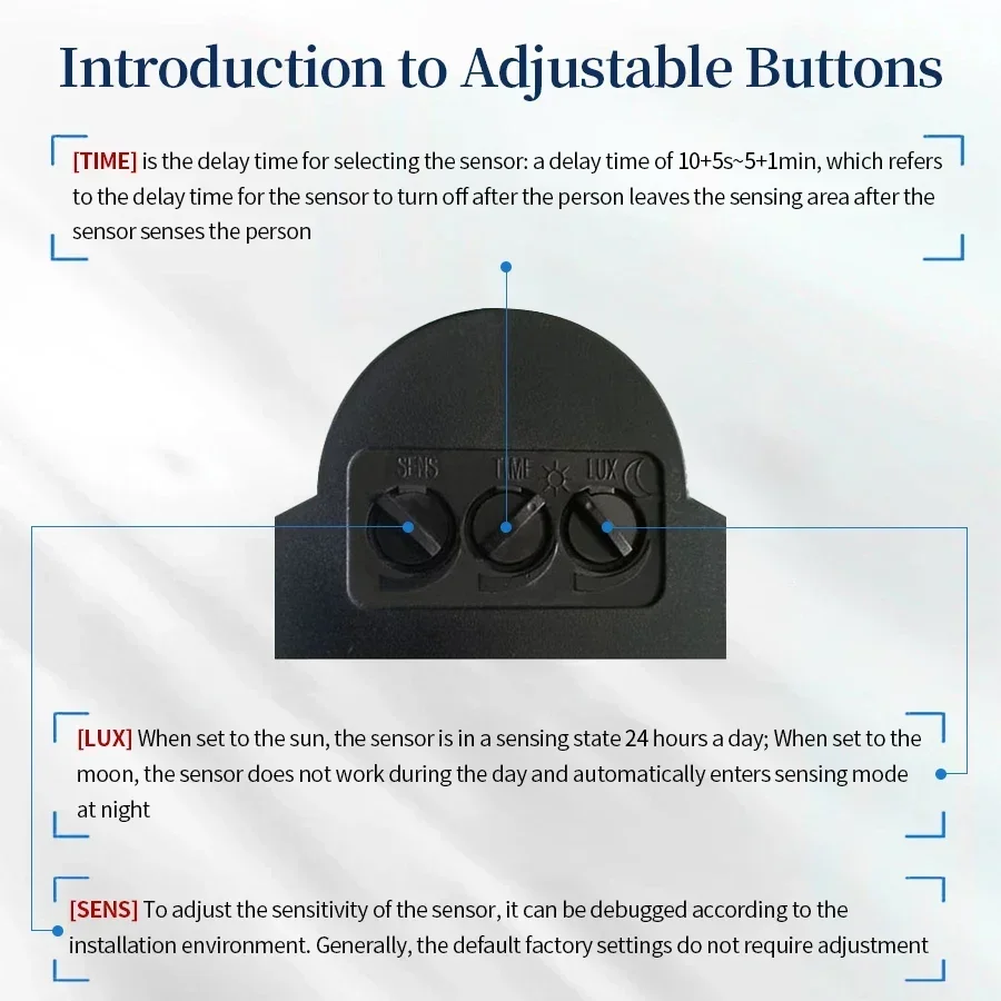 110-240V PIR Motion Sensor 12V - đánh giá và giá Tasmota