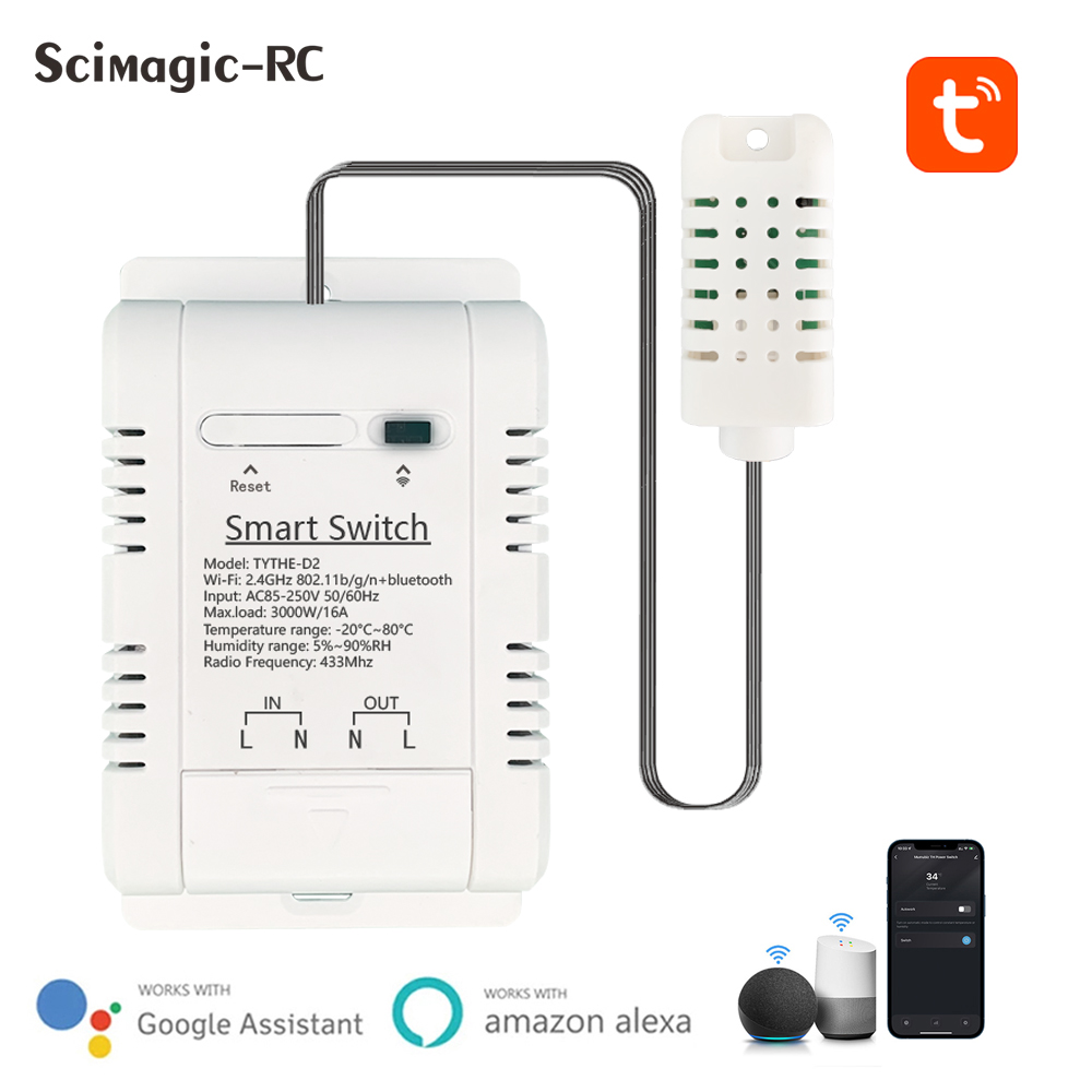 Tuya Wifi Smart Temperature Hu - đánh giá và giá Tuya 4 Channel