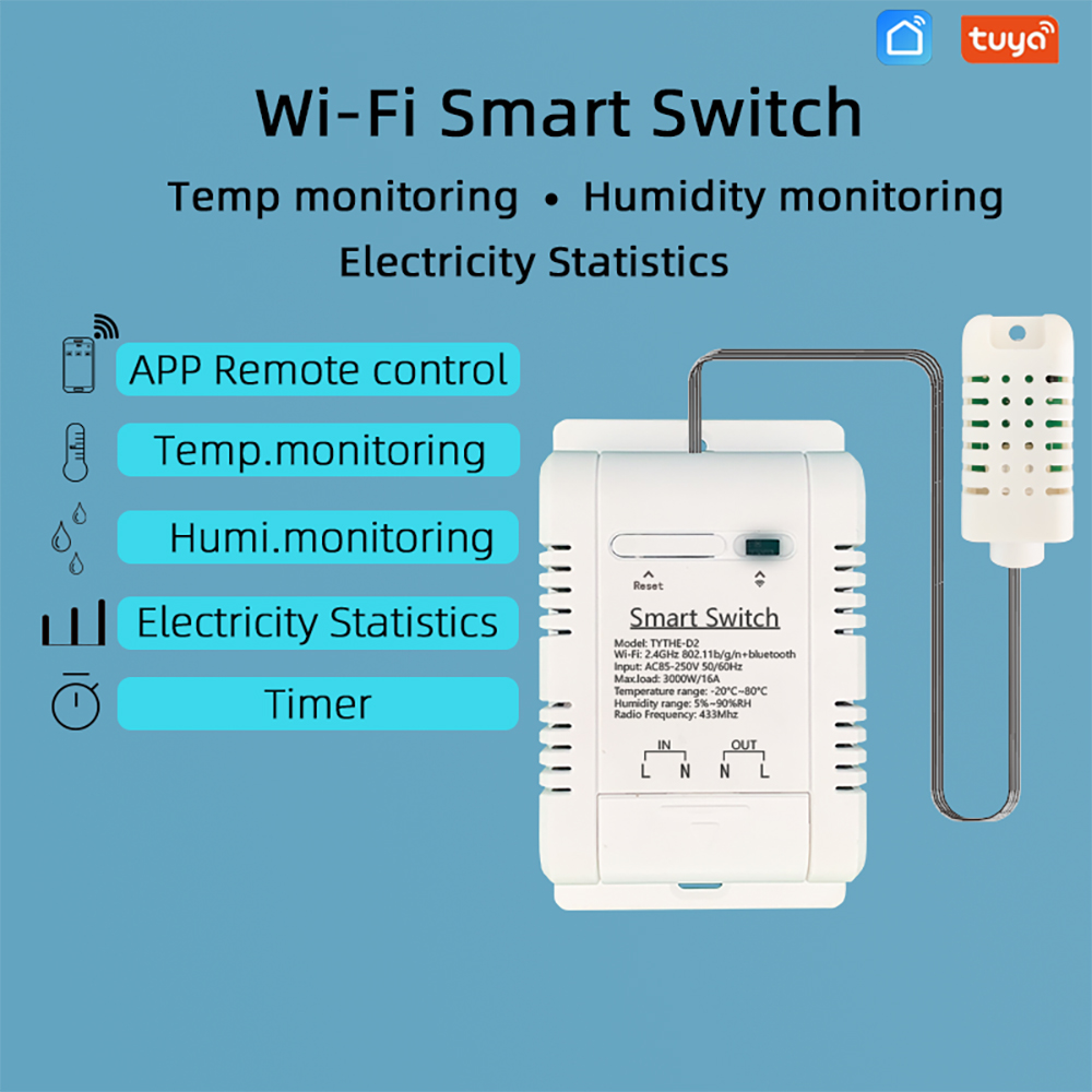 Tuya Wifi Smart Temperature Hu - đánh giá và giá Tuya 4 Channel