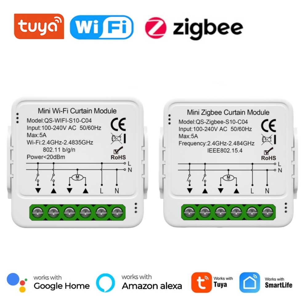 Tuya WiFi Zigbee Smart Curtain - đánh giá và giá Tuya 4 Channel