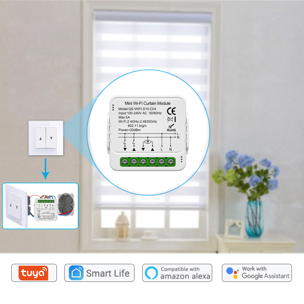 Tuya WiFi Zigbee Smart Curtain - đánh giá và giá Tuya 4 Channel